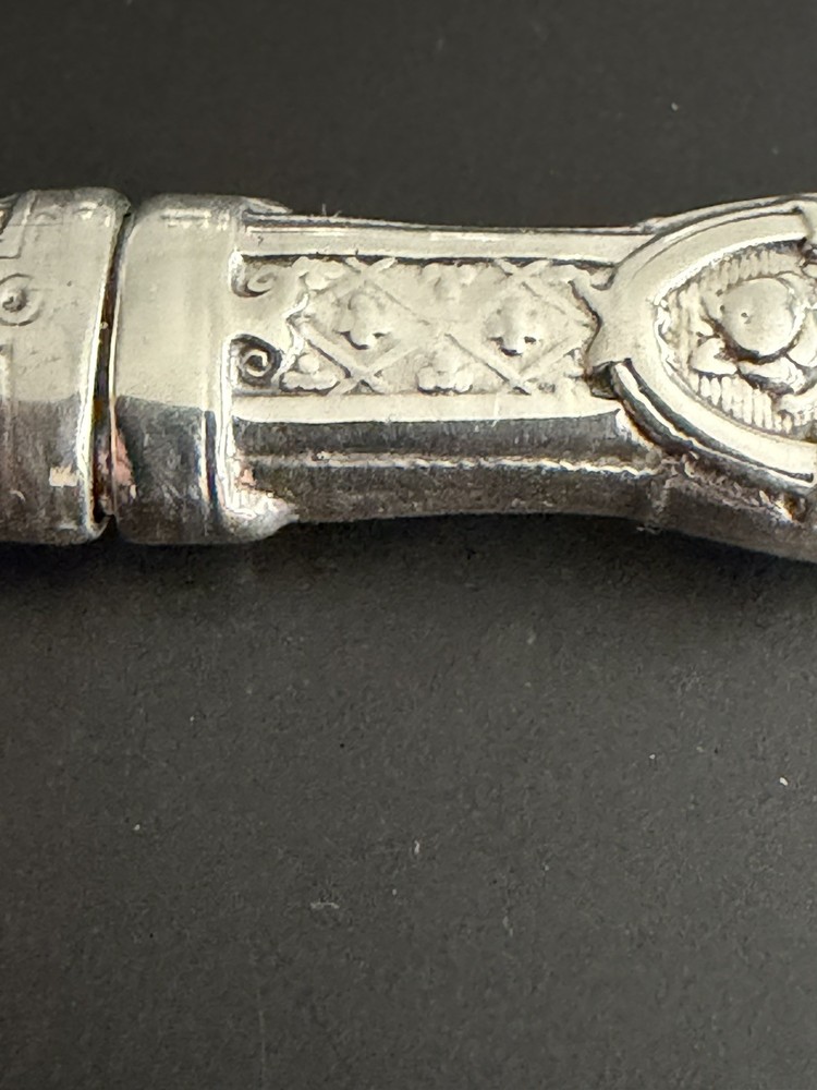Victorian Solid Silver Needle Case Floral Design 925 Hallmark c1890