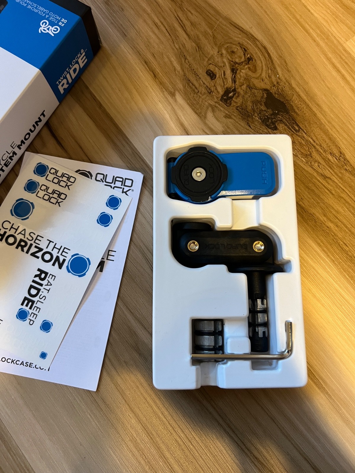 NEW Quad Lock Motorcycle Fork Stem Mount Quadlock Phone