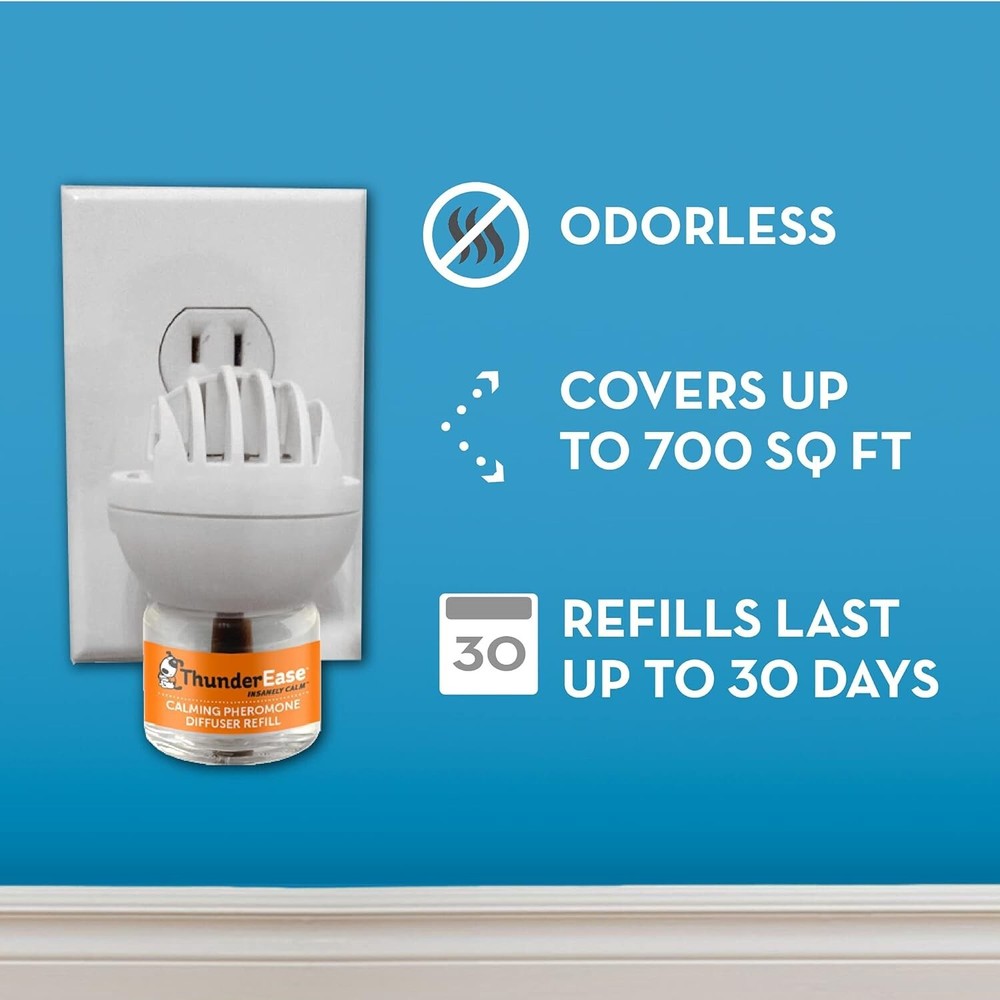 60 Day Pheromone Diffuser for Dogs - Eases Stress from Thunder & Fireworks