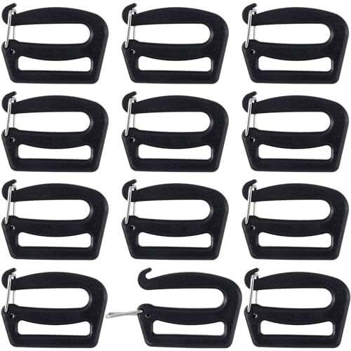 12Pcs 25mm/1inch G Hook Webbing Connecting Buckles Adjustable Plastic Tri