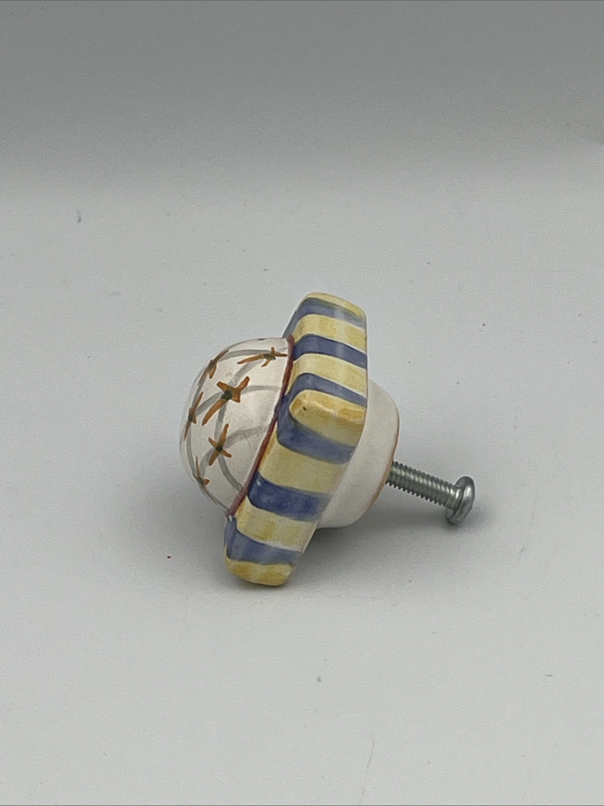 Vintage Mackenzie Childs Aalsmeer Cabinet Knob Drawer Pull 1.5 in