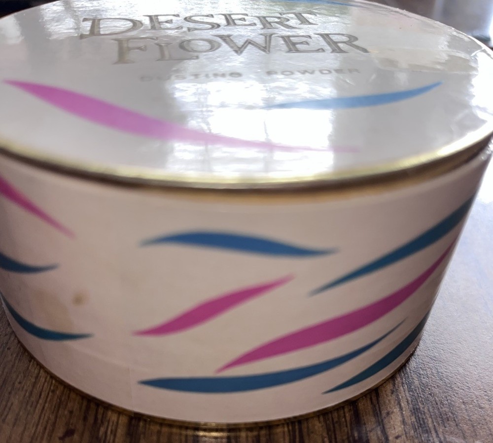 Vintage Empty Box Desert Flower Dusting Powder 1950’s 1960’s