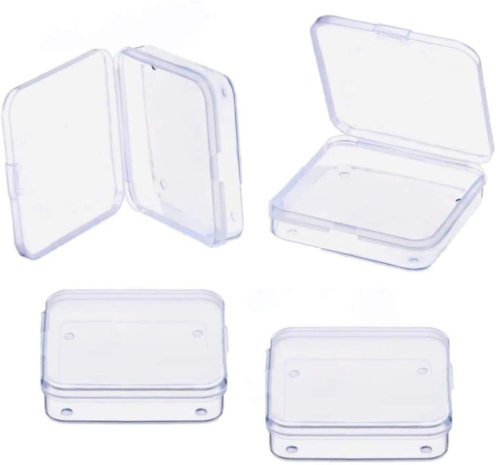 Gebildet 18 Pack Mini Clear Plastic Bead Storage 6.8×5.2×1.1cm, E634