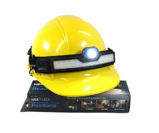 NextLED Multi-Function, Rechargeable Pro LED Headlamp, 3 Lights In 1, IP-54