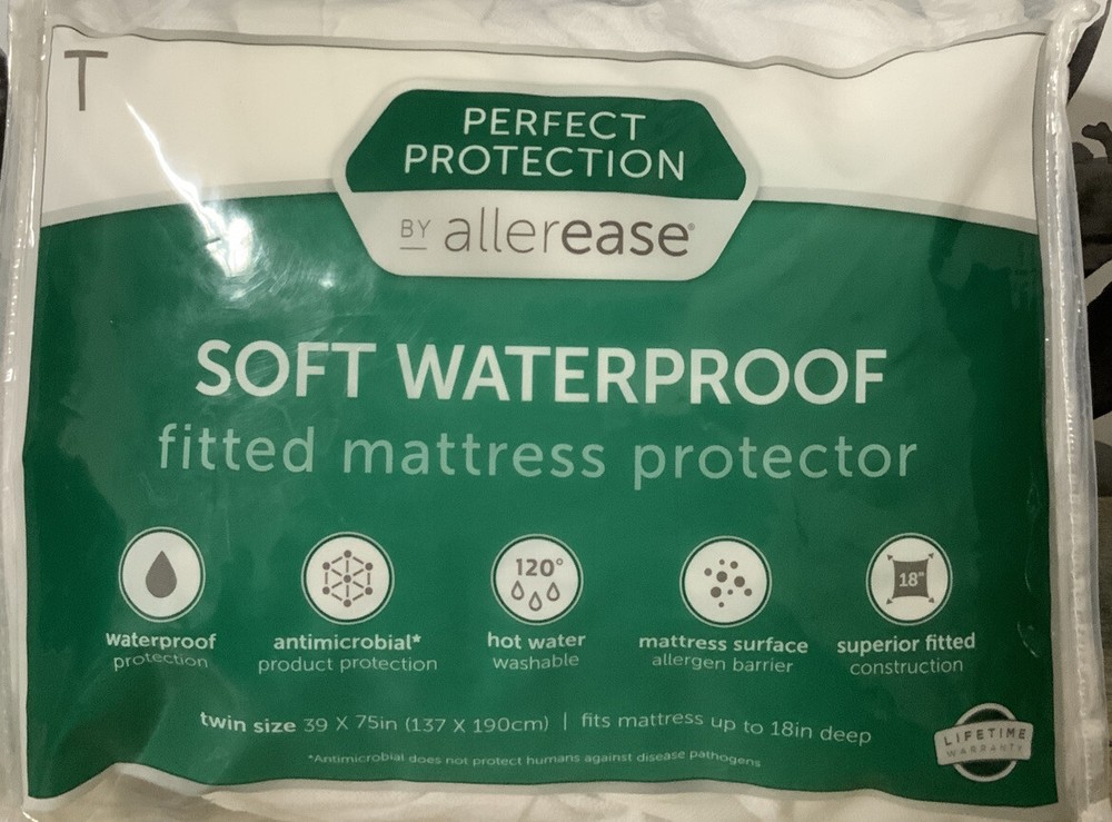 ⚡️Perfect Protection Allerease Waterproof Fitted Matress Protector - Twin