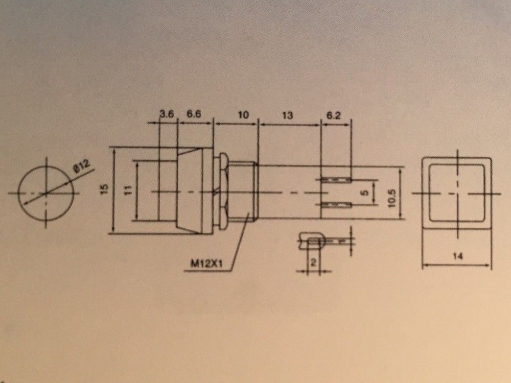 5 Pcs Switch Push Button On - Off Square Red Blue 6A 125V DIY Electronics