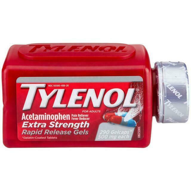 TYLENOL Acetaminophen Extra Strength Rapid Release 500mg Gel - 290 Count