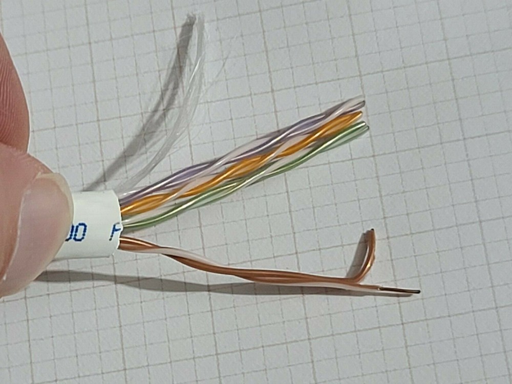 Belden 1874A 23/4P CAT6+ Bonded Pair Flat Network Cable CMP Plenum White /50ft