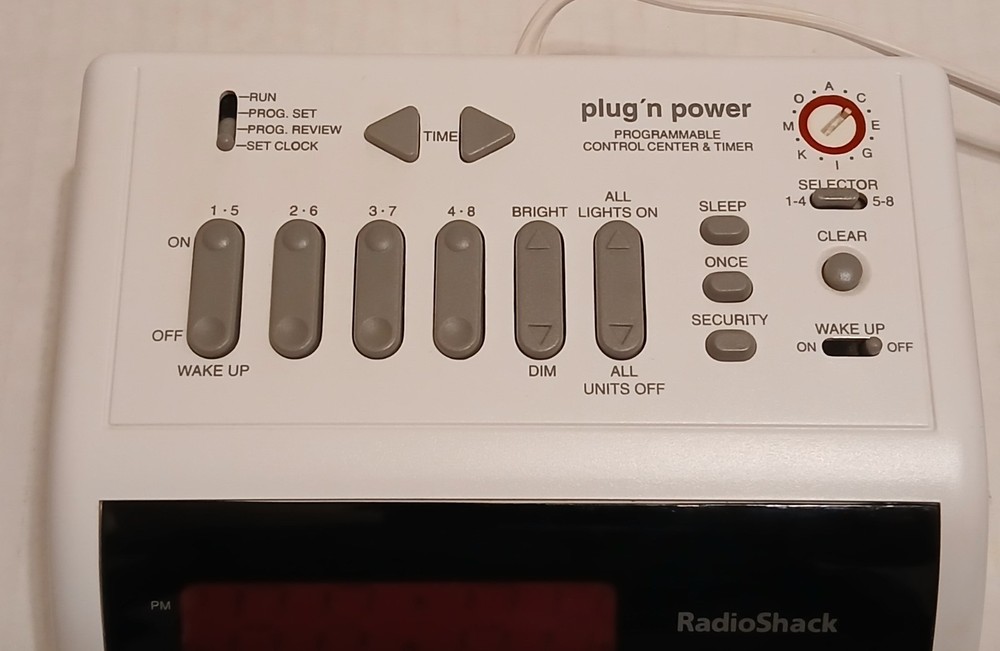 RadioShack Plug N Power Control Center Timer Battery Sentinel TESTED