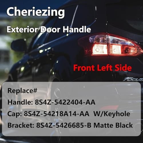 Exterior Door Handle with Bracket Compatible with 2008-2011 Focus Replace#