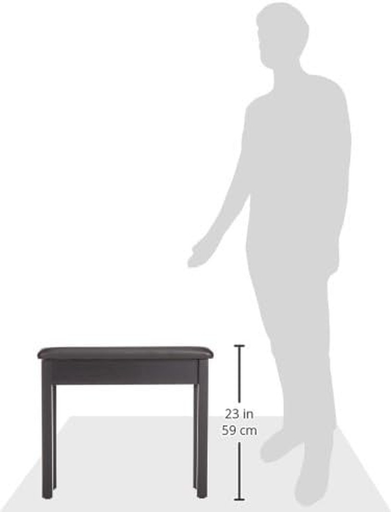 BB1 Padded Wooden Piano Bench - Black