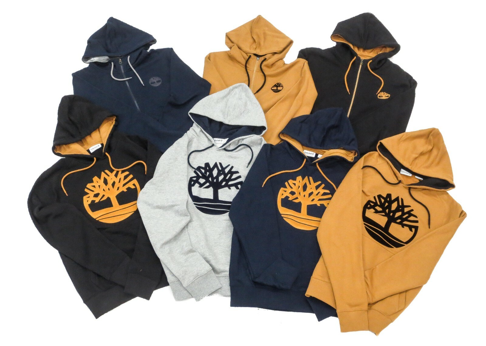 Timberland Mens Essential Tree Logo Hoodie Sweatshirt Wheat Black Gray Navy Blue