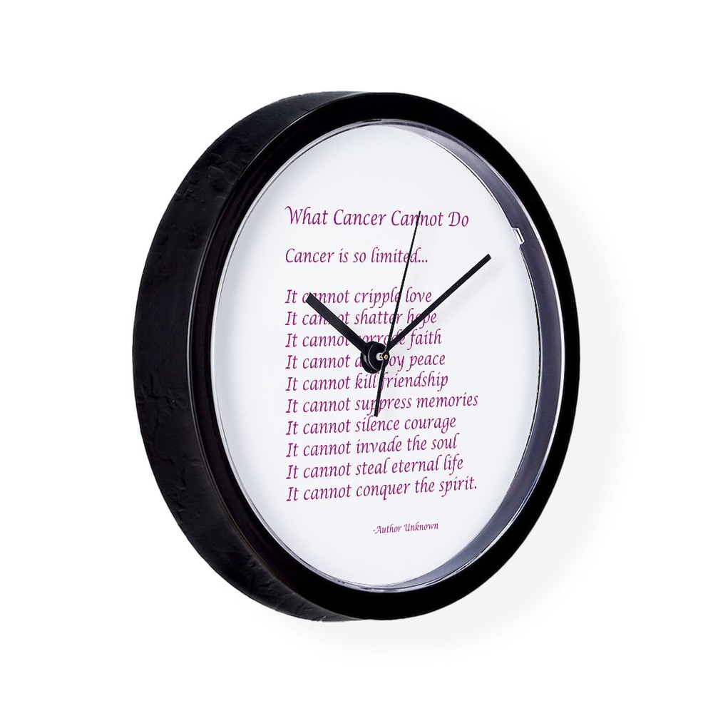 CafePress What Cancer Cannot Do Poem 10" Wall Clock (906239404)
