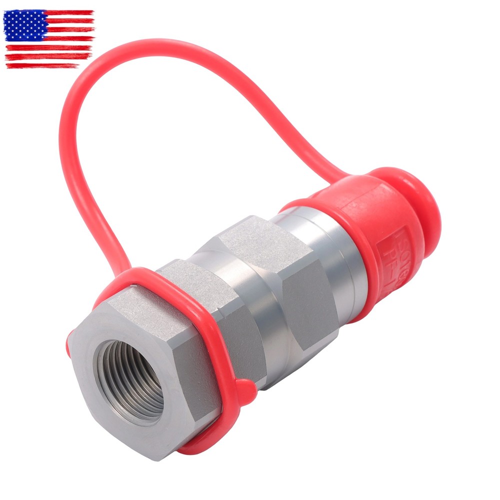 Flat Face Hydraulic Quick Connect Coupler Set, 1/2″ NPT Thread