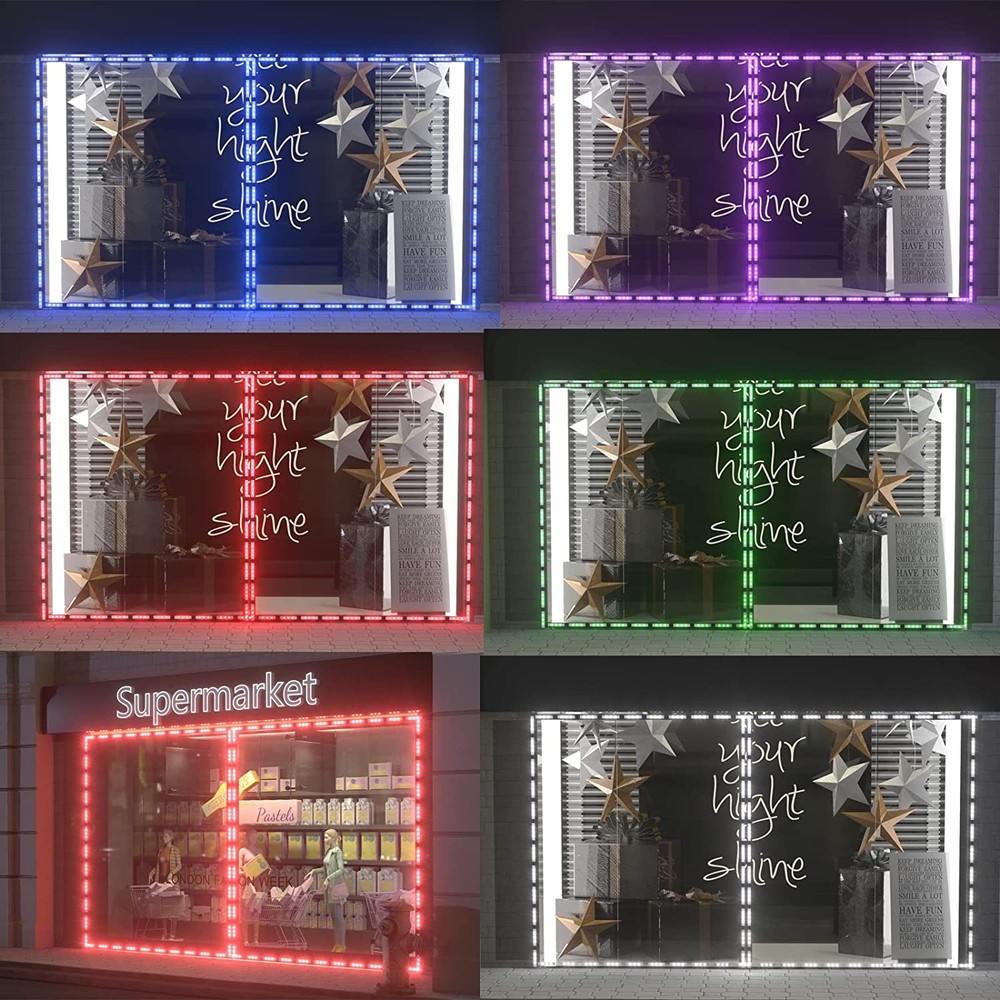 40Pcs 20FT Storefront LED Light for Business Signs Window Module Lights (2 Pack)