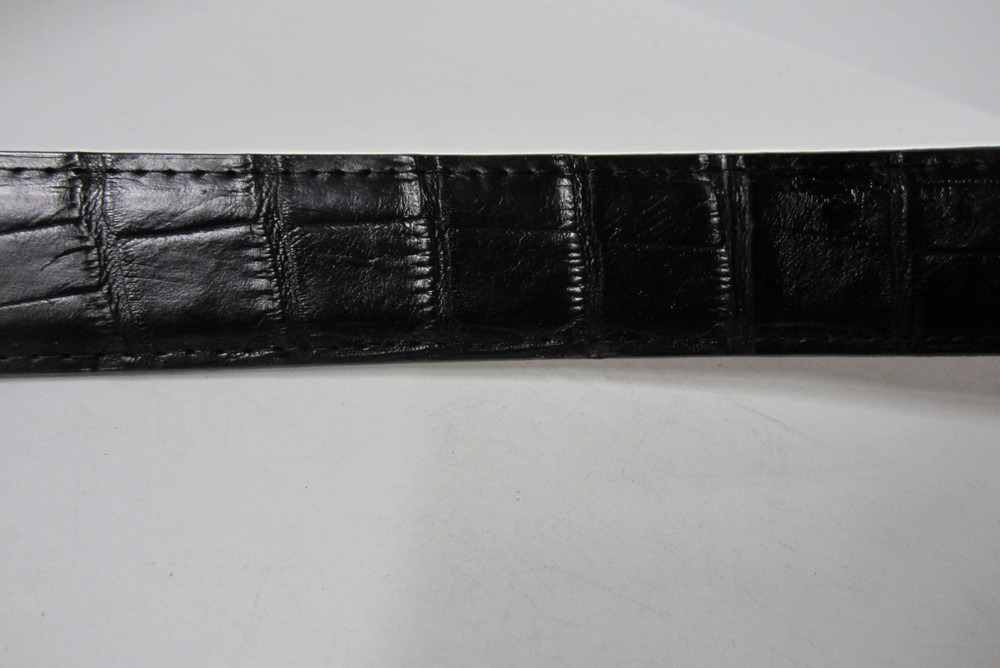 GENUINE ALLIGATOR BELTS, BLACK