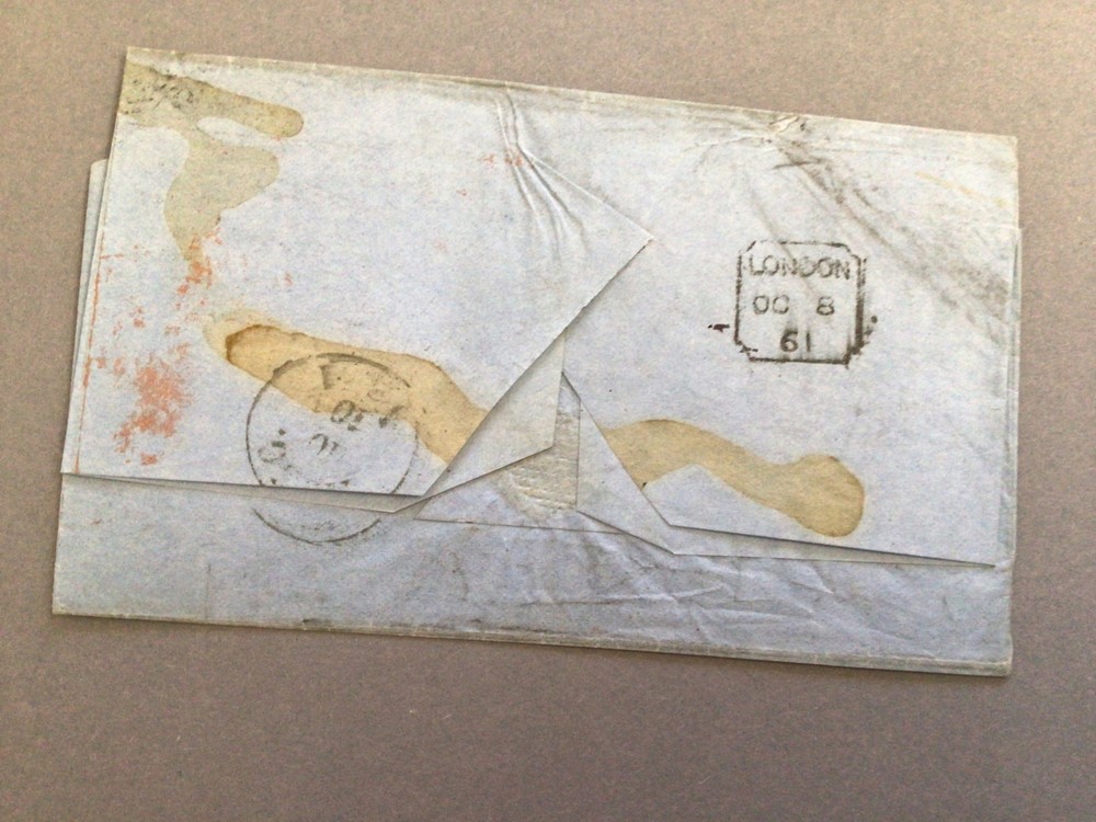 London 1861 postal cover Ref 62576