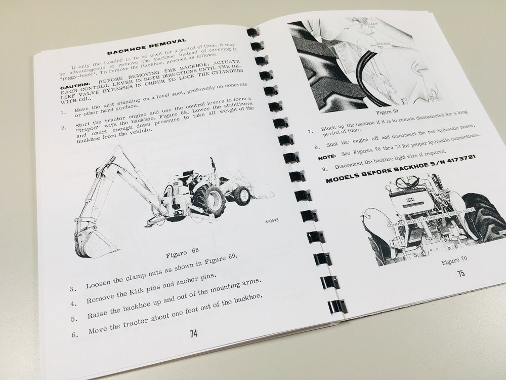 J I Case 580 Ck 580Ck Loader Backhoe Operators Owners Manual Operation Controls