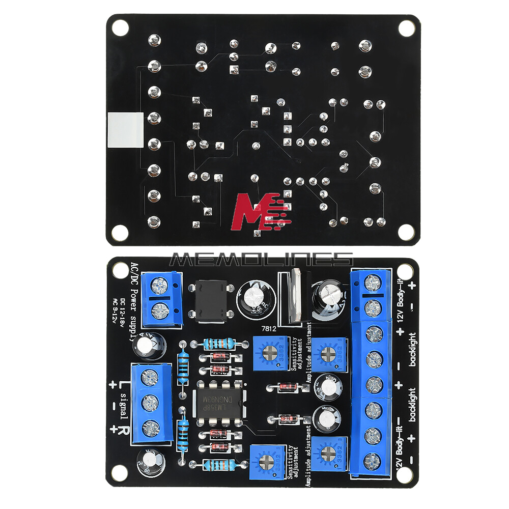 AC9-12V DC12-18V Pre-amplifier VU Level Meter Driver Board DB Level Meter Driver