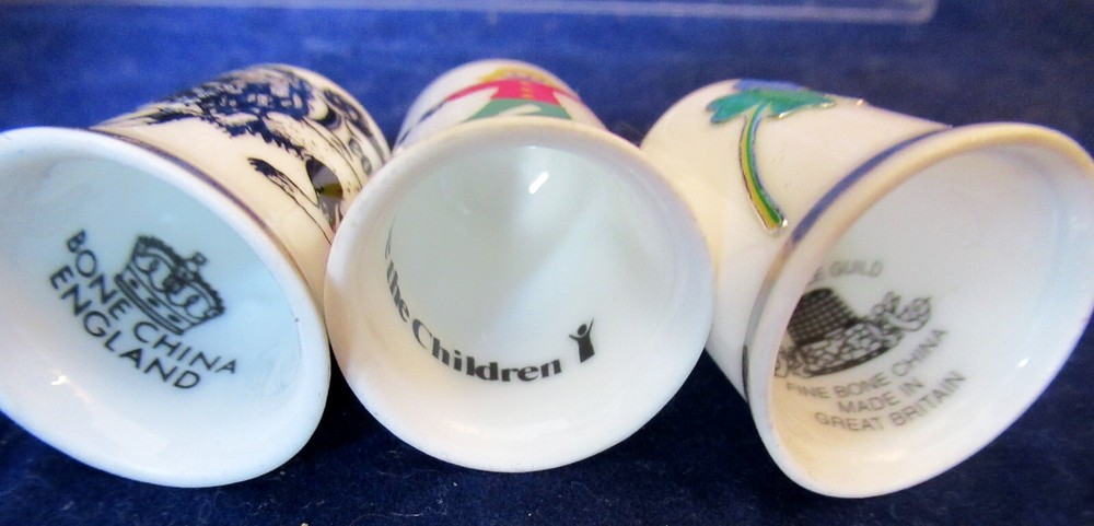 14 x Mixed Collectors Thimbles Different Designs & Styles