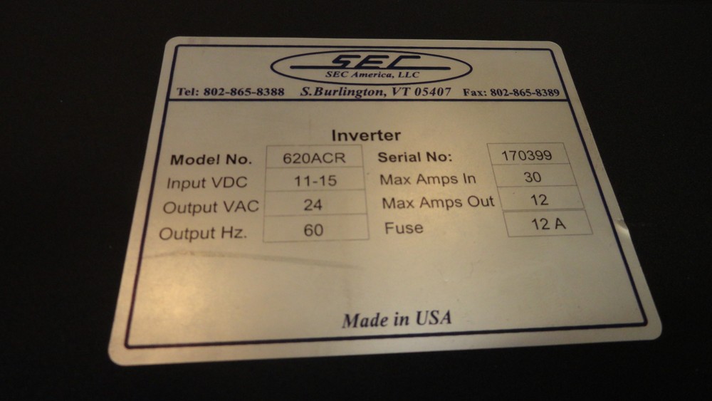 SEC 620ACR Inverter