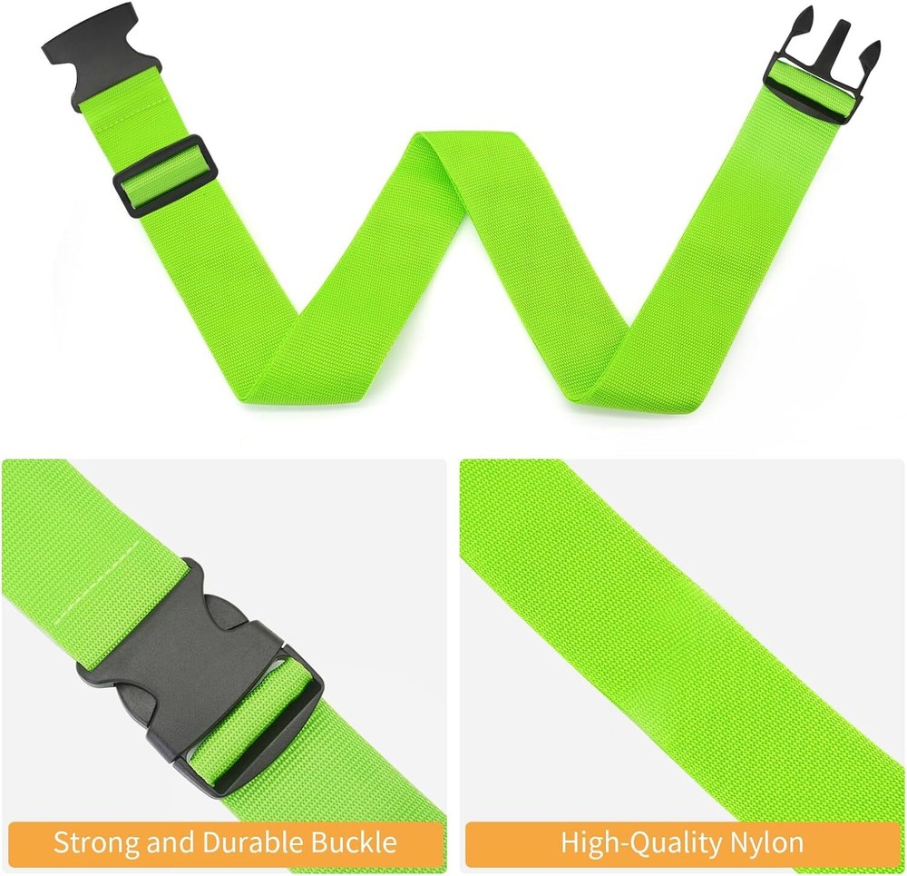4 Pack Luggage Straps 79" Long Belts Keep Suitcase Secure While Traveling