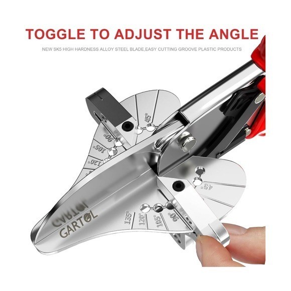 GARTOL Ratchet Miter Shears for Angular Cutting Molding Crafting