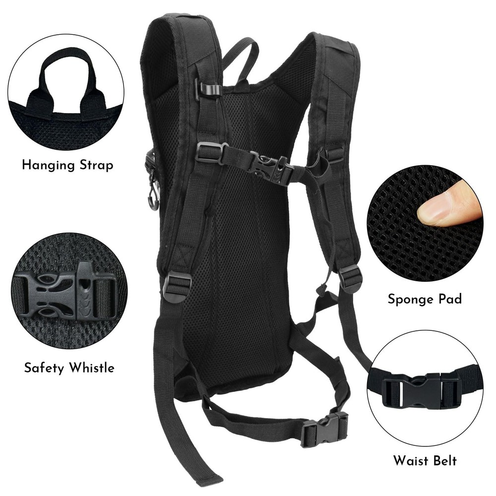 Transparent Rave Hydration Pack - Hydration Backpack - Hydropack with 3L Blad...