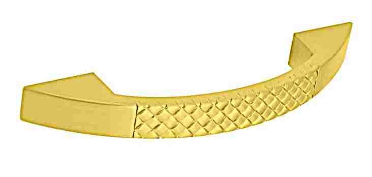 3-3/4" Basket Weave Pull Polished Brass