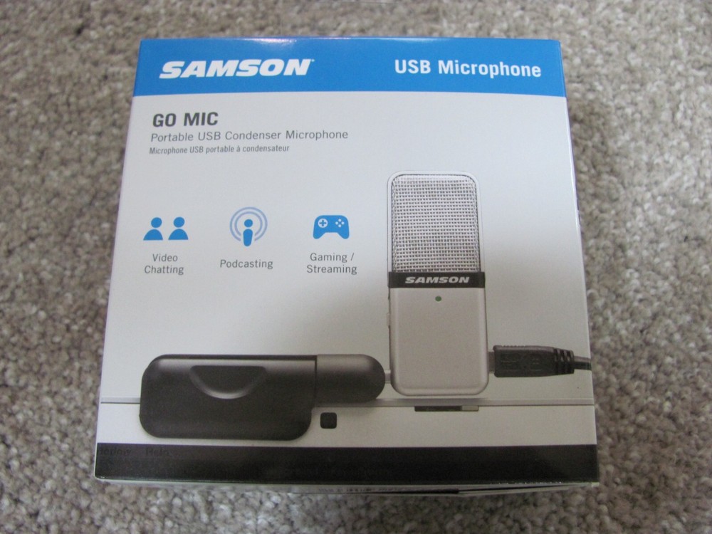 Samson Go Mic Portable USB Condenser Microphone for Mac and PC Computers Silver