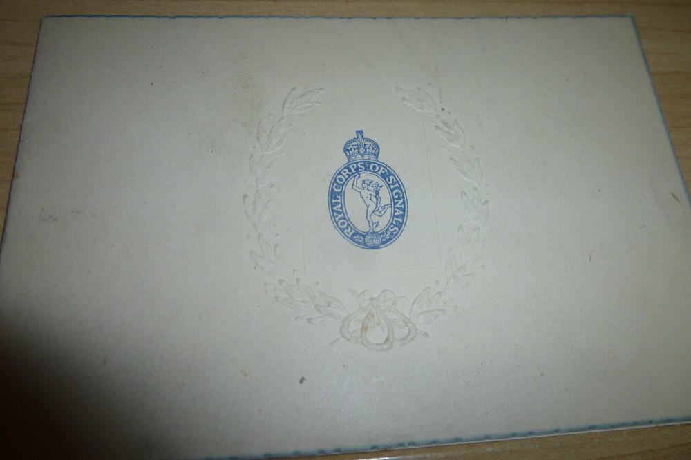 ww2 Royal Corps Of Signals Christmas  Card