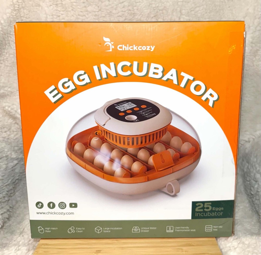 Chickcozy 25 Egg Incubator Automatic Turner Temperature Control w/ Box