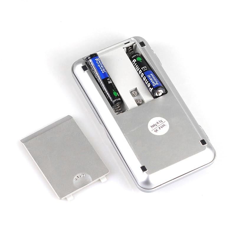 Compact Digital Pocket Scale, Stainless Steel Panel 500g 0.01 Gram Silver