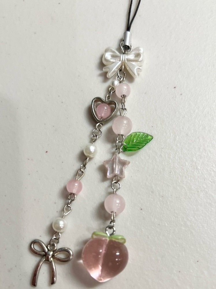 Peach Phone Charm