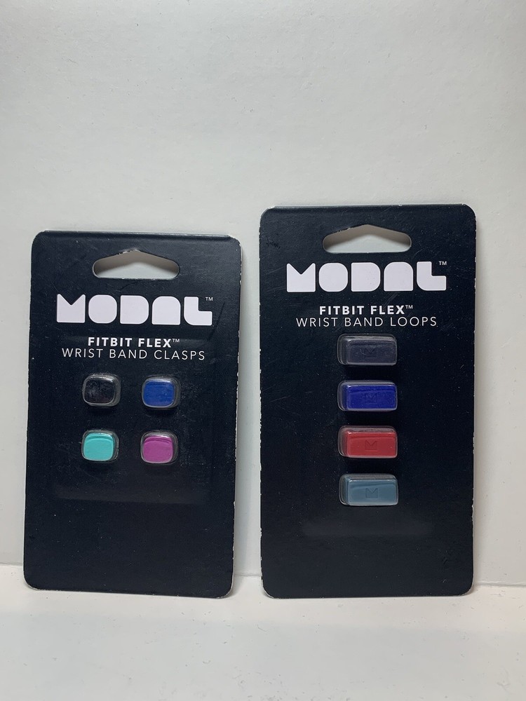 Modal Wristband Loops & Clasps for Fitbit Flex activity tracker￼. 8 Piece,