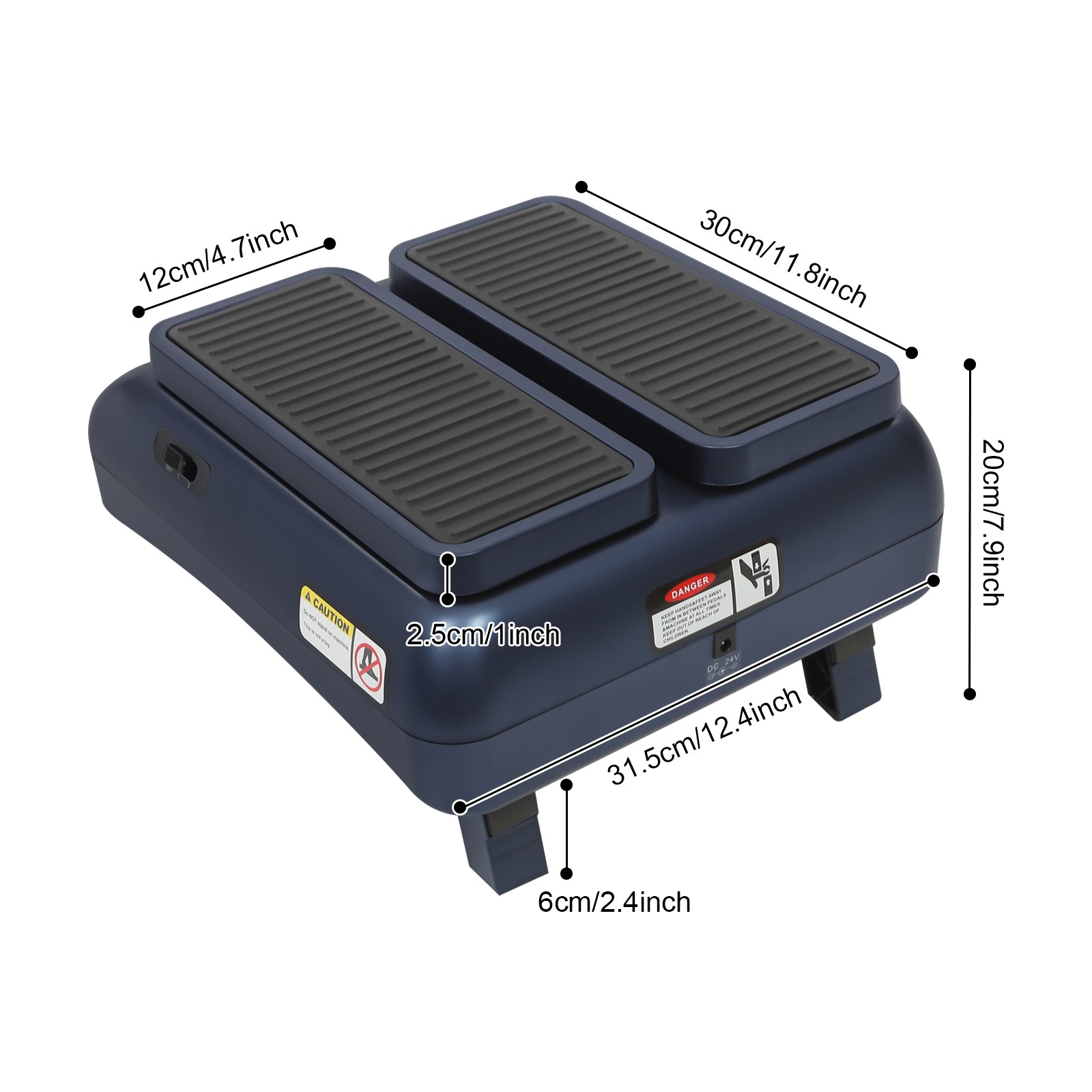 Mini Leg Exerciser Under Desk Foot Pedal Device Portable Elliptical Machine US