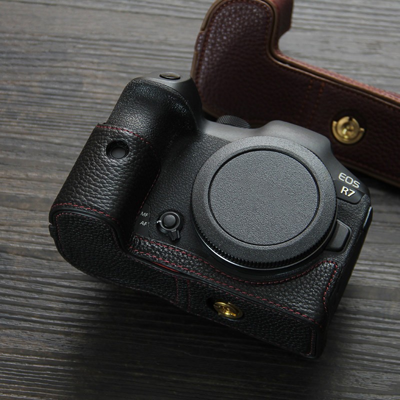 For Canon EOS R7 Camera Bag Protection Dock Case Base Leather Cover Shell