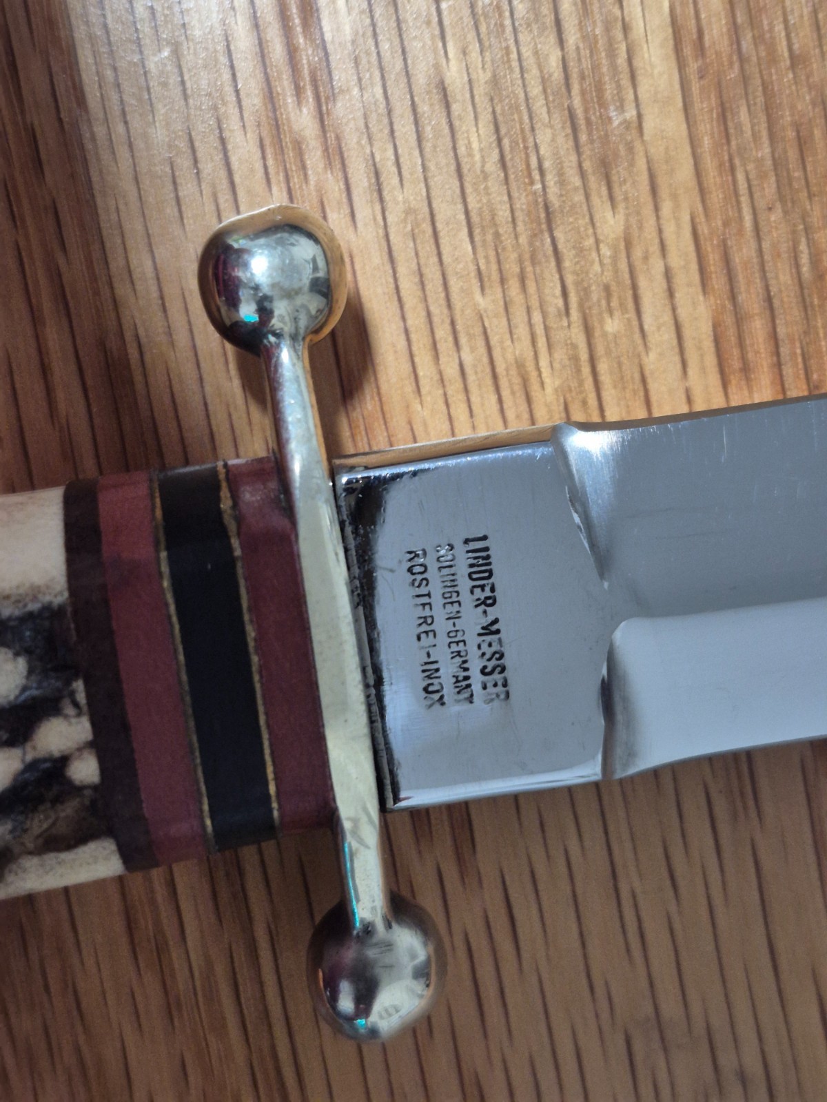 Vintage SOLINGEN Linder-Messer - Stag Horn Handle dual edge knife