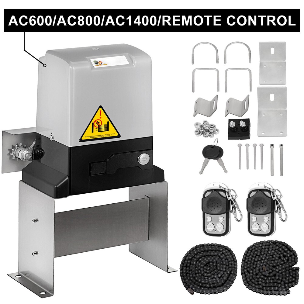 Sliding Gate Opener 1400-3300LBS Electric Remote Control Rolling Driven