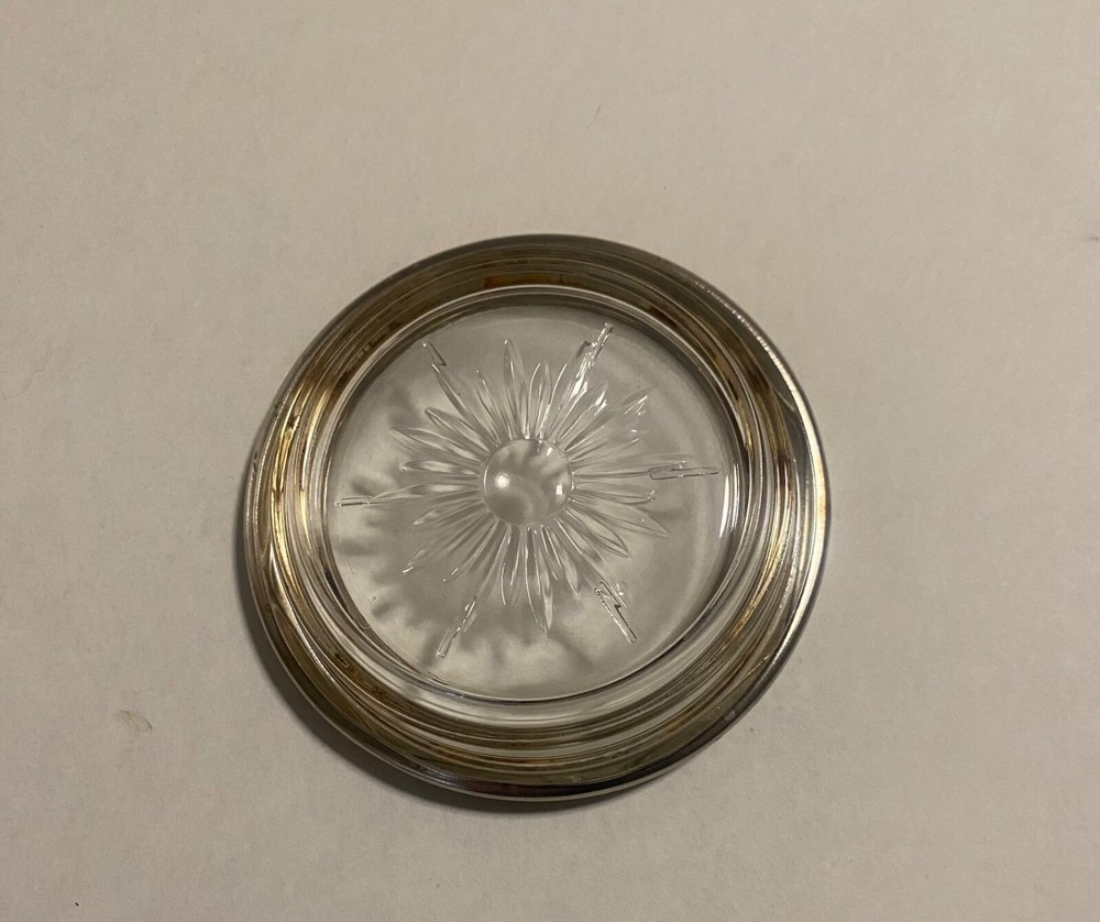 W&S Brackinton Dining Crystal &Silver Coaster Vintage