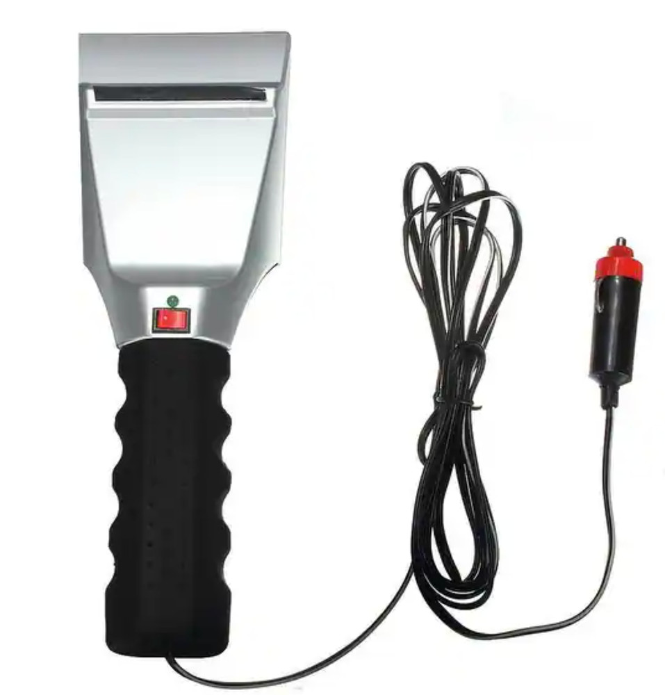 Car Ice Scraper 12V Heated Electric Car Windshield Defrost Snow Scraper Brush