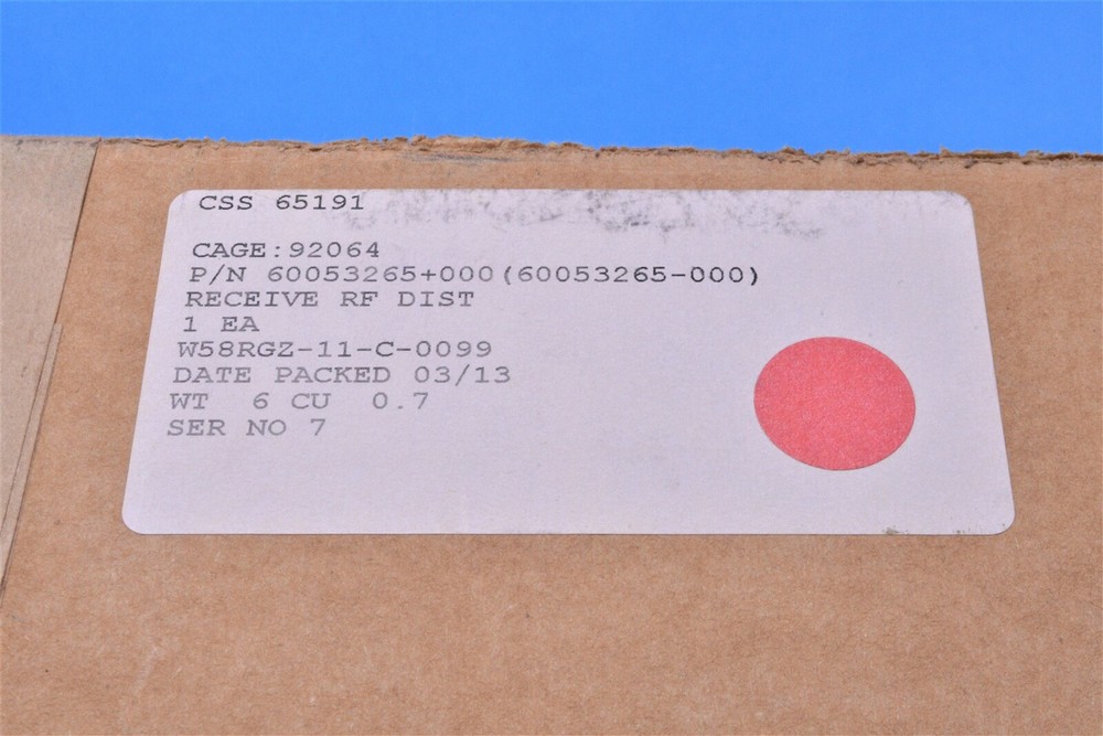 General Atomics RF Microwave Distribution Receiver Aircraft Avionics