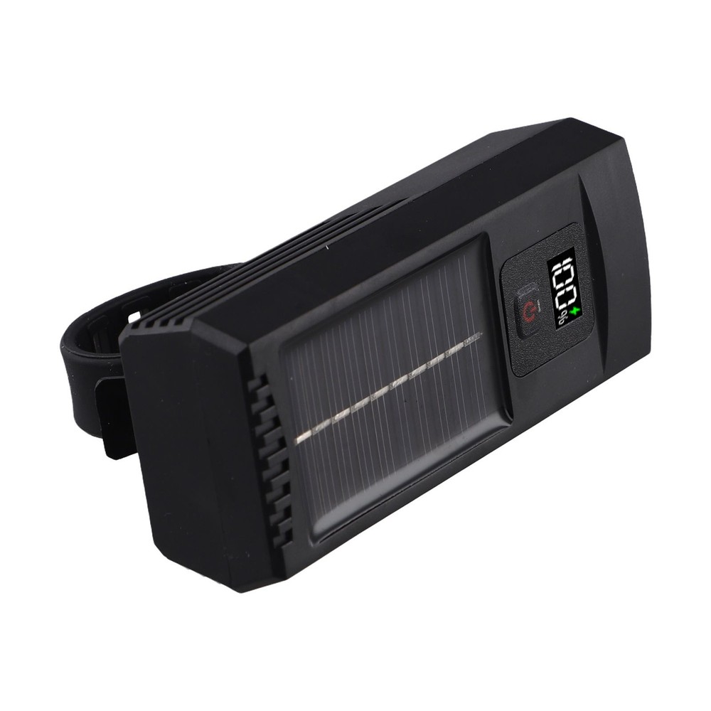 Multi Functional LED Bicycle Headlight with Solar and USB Charging Capabilities