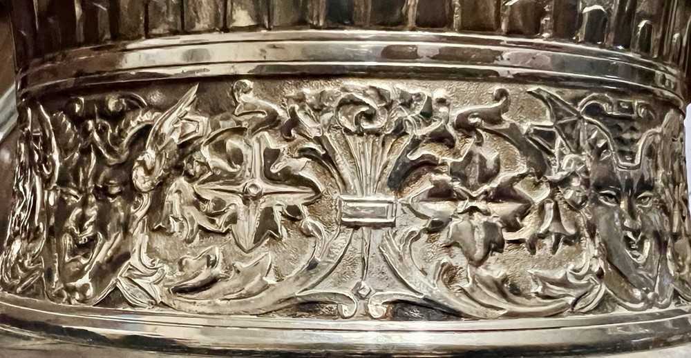 3 Pc Lot REED BARTON “Italian” SilverPlate SUGAR CREAMER BOWL Bacchus DEVIL 1885