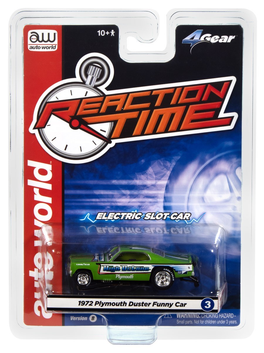 Auto World 4 Gear 1972 Plymouth Duster FC 'High Octane' - Reaction Time SC421B
