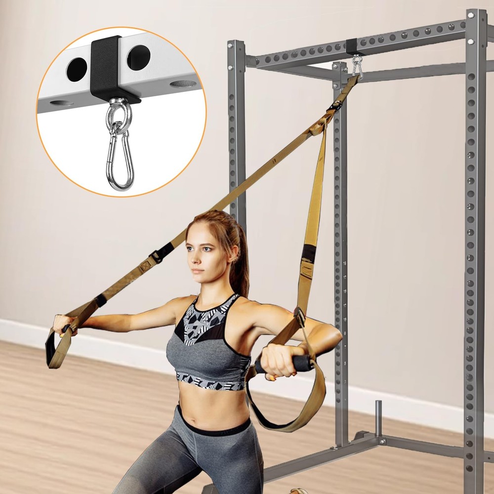 2PCS Power Rack Attachments with Quick Connect Buckles, O-Ring Attachment for...