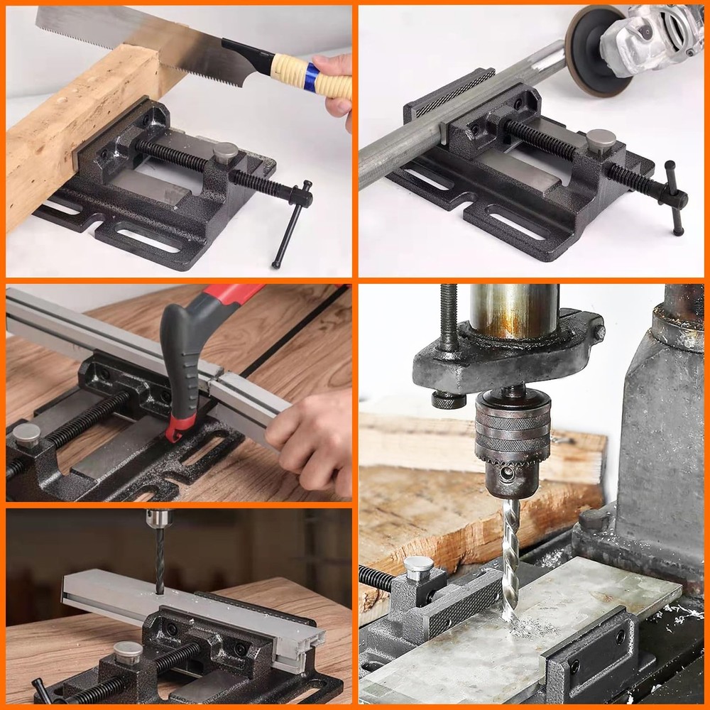 MYTEC Heavy Duty Vice for Drill Press, 5.0" Black, Quick Release Workbench In...