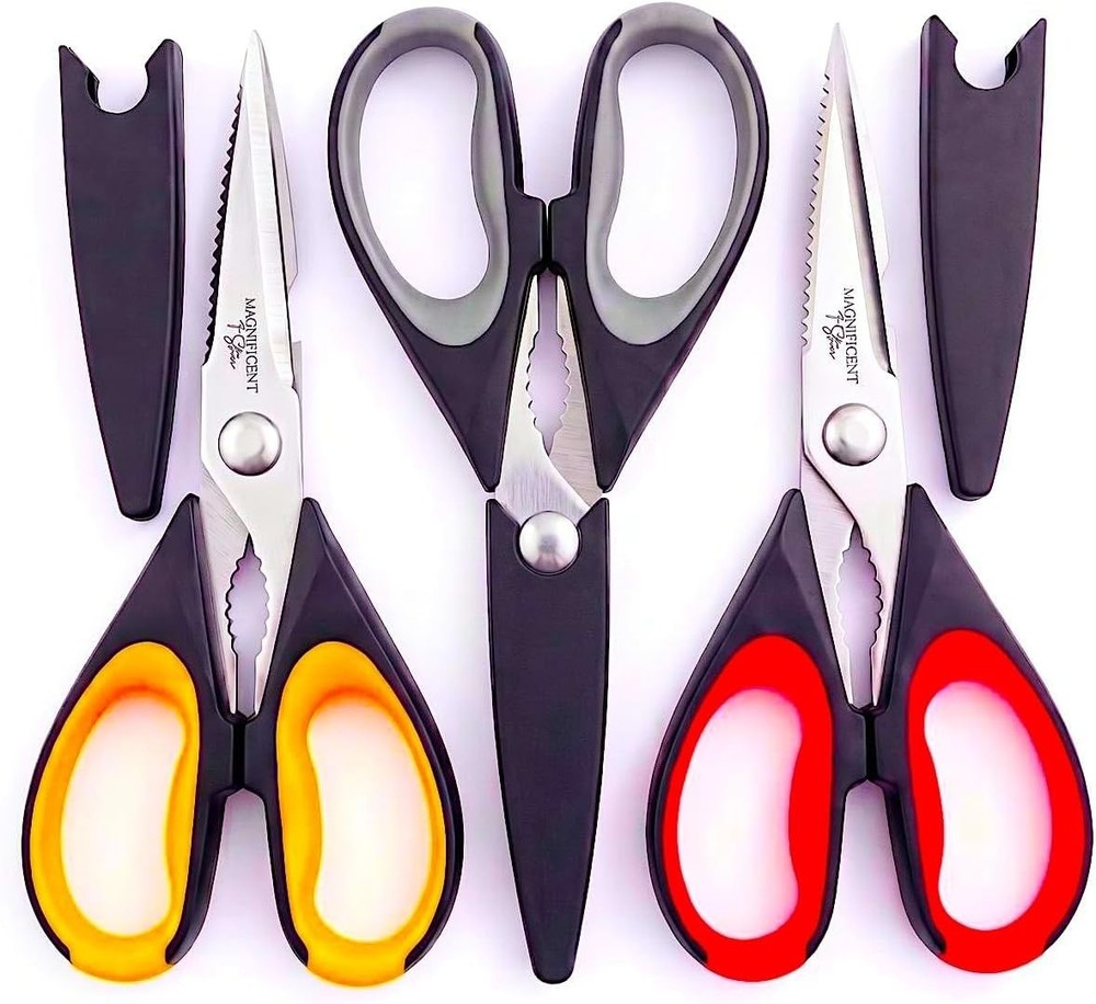 Multi-Purpose Cooking Scissors - Rust Resistant, Sharp Stainless Steel Blades