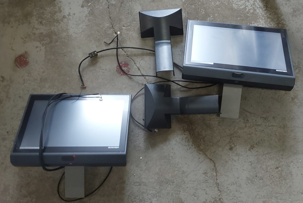 Two Replacement BIZERBA 15" Customer Display Panel Screens for XC 100/400/800