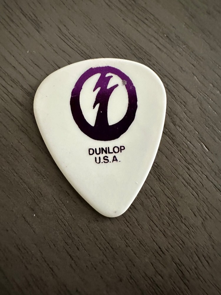 Kiss Ace Frehley Monsters Of Rock Stage Used Set List , Purple Guitar Pick